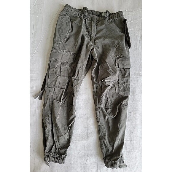 Super Dry Mens Pants 27x25.5 Green Drawstring Outdoors Cargo - Picture 1 of 16